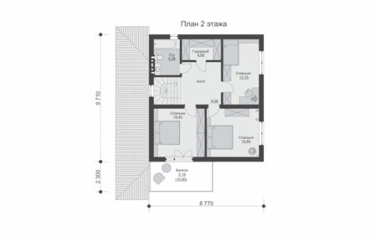 Двухэтажный дом с гаражом, кухней-гостиной и тремя спальнями